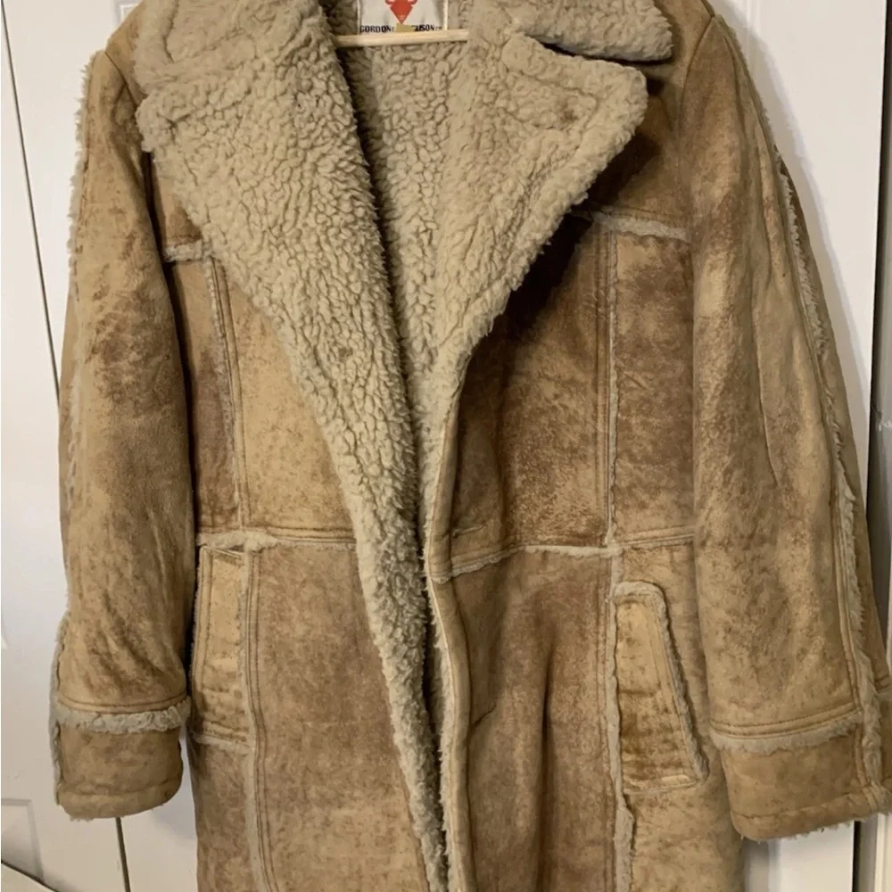 Field Stream mens 38 Cream Shearling Jacket‎ chore rancher Gordon & Ferguson co